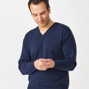 Men's Wool V-Neck Sweater